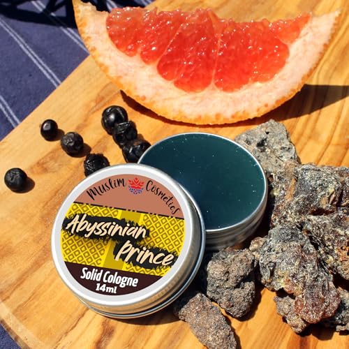 Ethiopian Frankincense SOLID Cologne | Rare resin of Boswellia Neglecta | Exotic Cassis Oud | Grapefruit Musk | Halal || Made in Canada - Muslim Cosmetics - Abyssinian Prince 0.5oz / 14ml