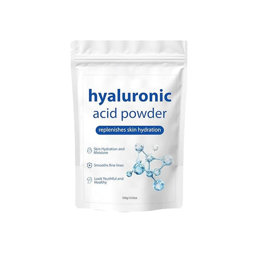 Hyaluronic Acid Powder, Cosmetic Grade Water Soluble Hyaluronic Hydrating for Face Anti-Aging Skincare, DIY Face Serum and Mask.