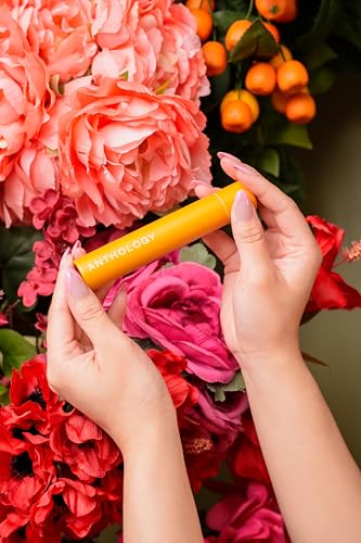 Anthology Amber White Roll on Perfume Oil for Women 0.3oz 9 ML | Amber, Vanilla, Sandalwood | Alcohol Free Rollerball | Clean & Cruelty-Free Fragrance