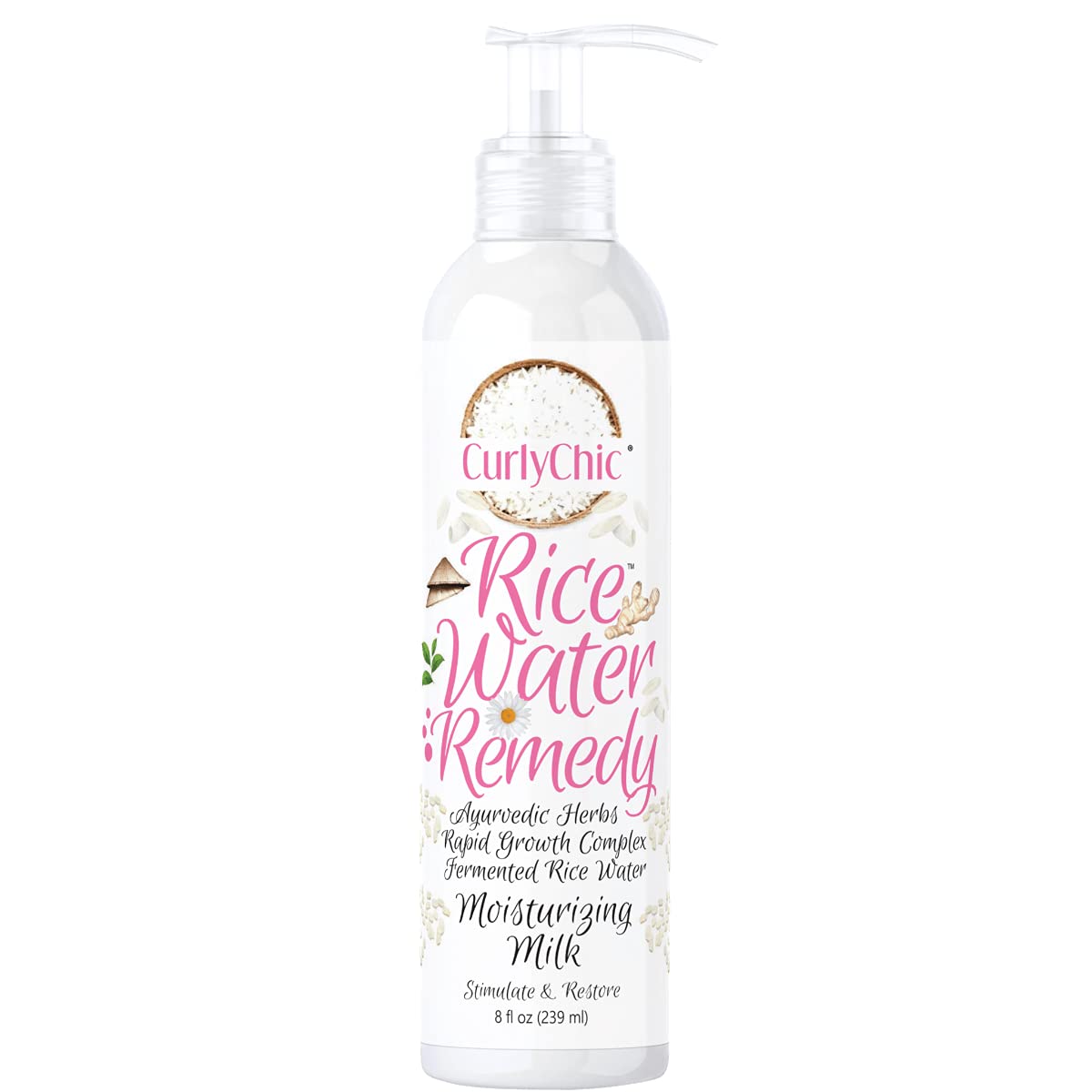 Curly Chic Rice Water Remedy Moisturizing Hair Milk 8 Fl.Oz