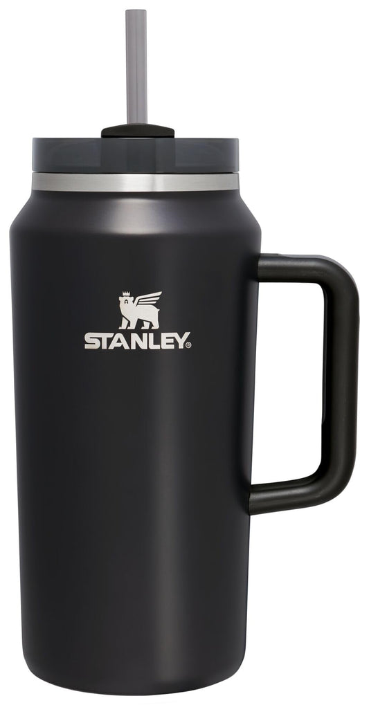 Stanley Quencher H2.0 FlowState Stainless Steel 64 oz Vacuum Insulated Tumbler with Lid and Straw for Water, Iced Tea or Coffee, Smoothie and More, Black Glow