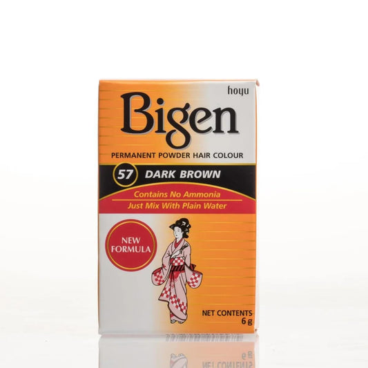 #57 Dark Brown Bigen Permanent Powder (12 Pack)