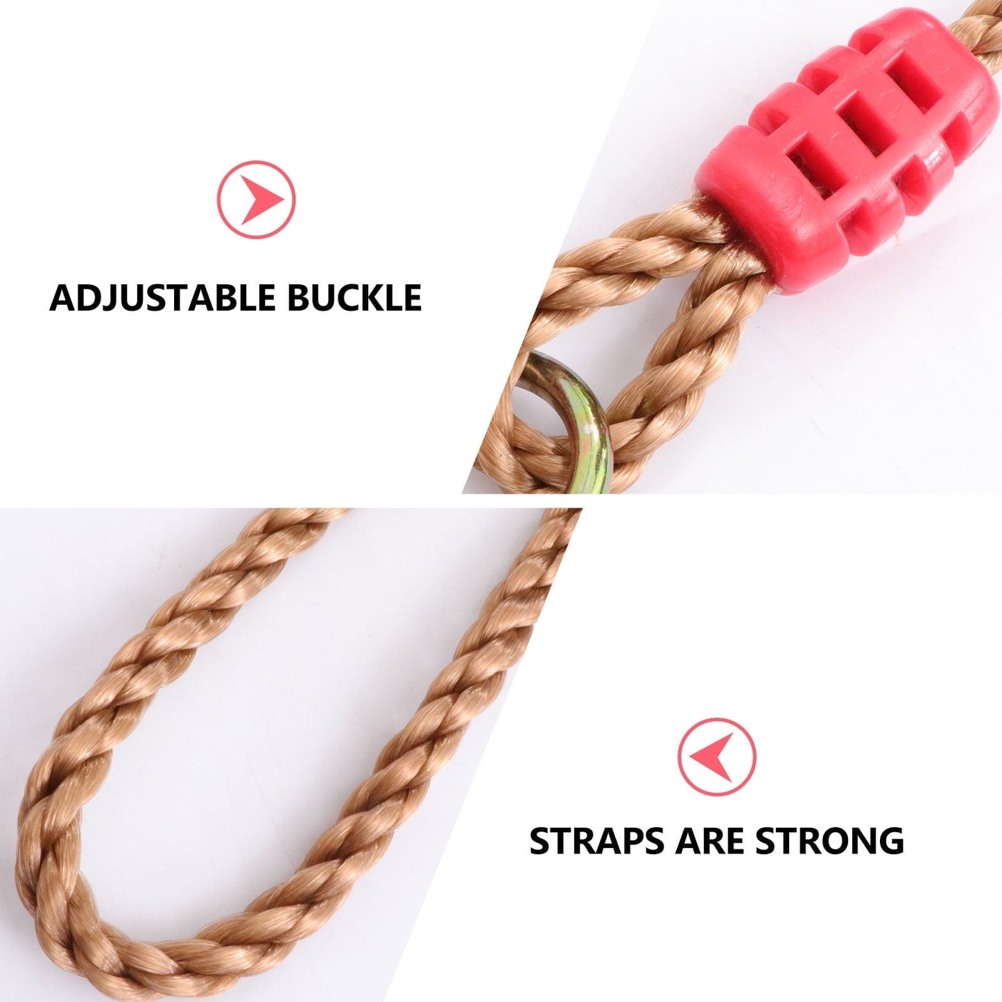 IBASETOY Tree Support Strap Kit Adjustable Hammock Straps Khaki 1Set
