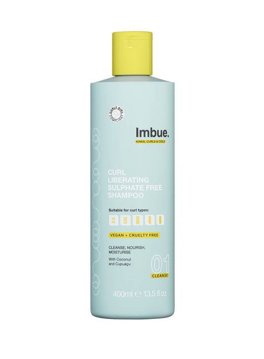 Imbue Curl Liberating Sulphate Free Shampoo For Curly Wavy Hairs 13.5 Fl Oz | Curly Girl Compliant + Vegan - Curl Enhancing Sham