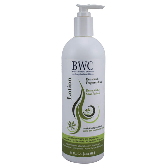 Beauty Without Cruelty Extra Rich Fragrance Free Hand And Body Lotion - 16 Fl Oz