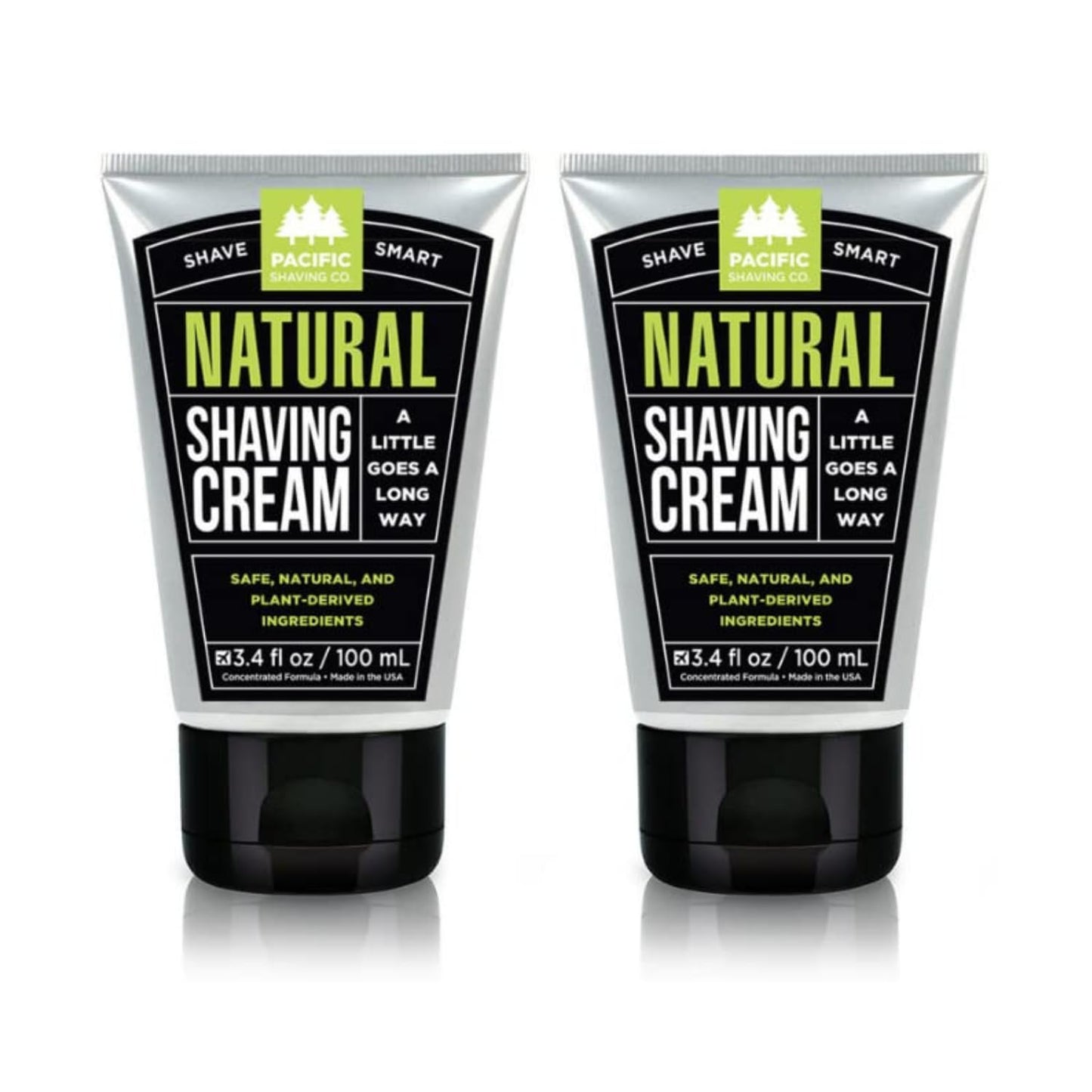 Pacific Shaving Company Natural Shaving Cream - Shea Butter + Vitamin E Shave Cream for Sensitive Skin - Clean Formula for a Smo