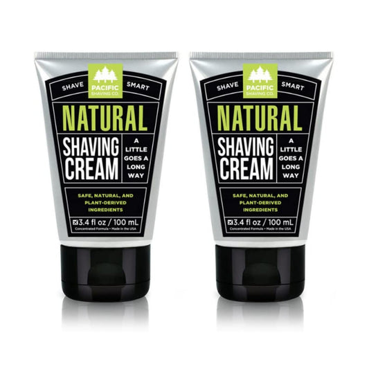 Pacific Shaving Company Natural Shaving Cream - Shea Butter + Vitamin E Shave Cream for Sensitive Skin - Clean Formula for a Smo
