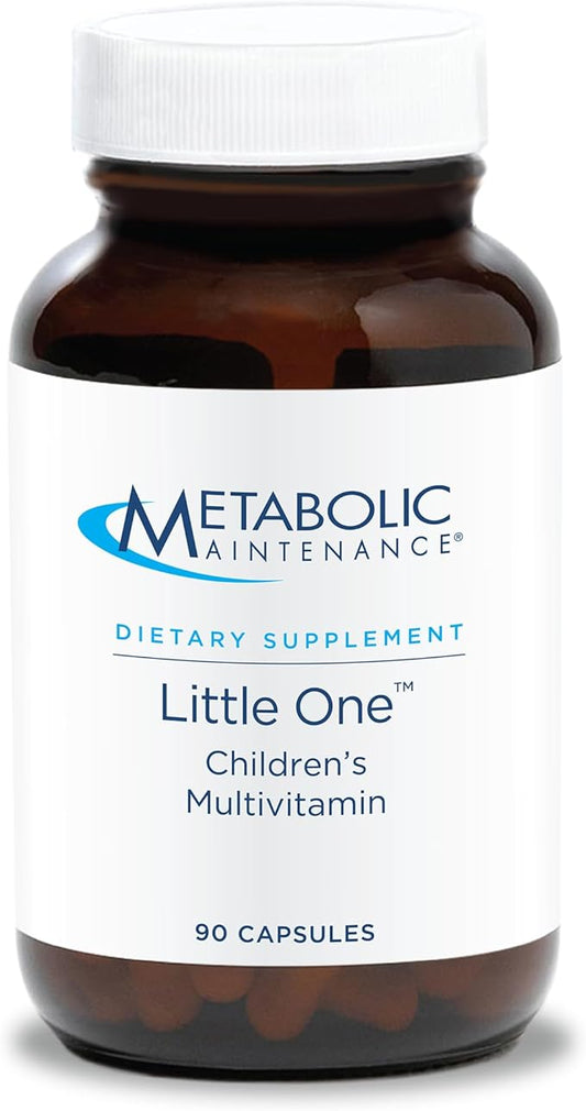 Metabolic Maintenance Little One - Children's Multivitamin with Iron, Kids 6-12 yrs - Active B Vitamins, Minerals + Vitamin D for Immune + Bone Health (90 Small Sized Capsules)