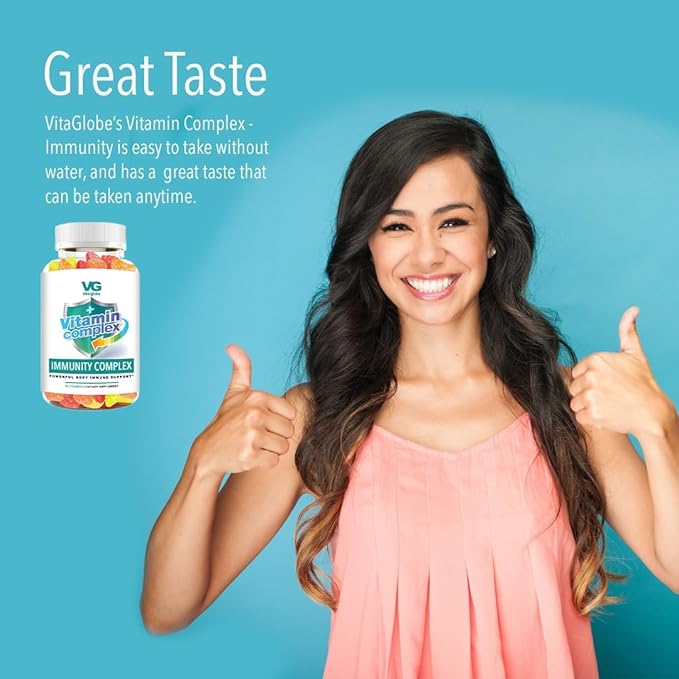 VitaGlobe Immunity Support Gummies – Vitamin C, E, A, Magnesium & Zinc for Energy, Immune Health & Overall Wellness, 63 Count