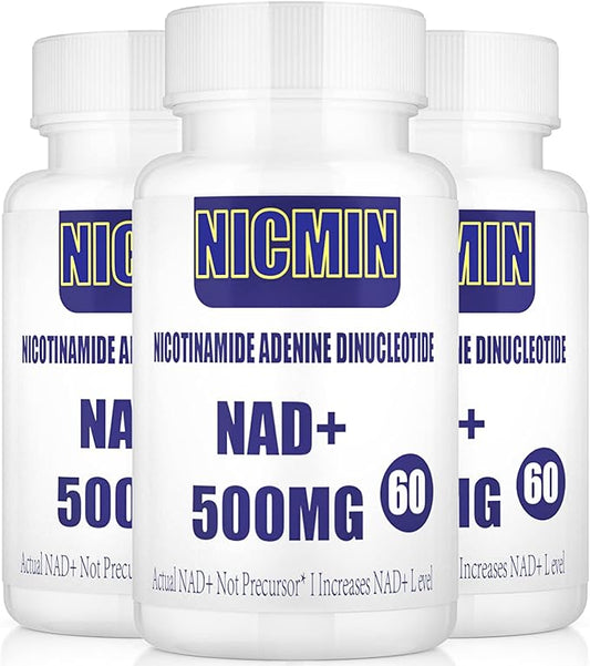 Liposomal NAD+ 500mg with TMG 300mg, Actual NAD+ Supplement (Not a Precursor) More Efficient Than NMN, Nicotinamide Riboside Alternative for Cell Energy, Healthy Aging and Muscle Repair 180 Capsules