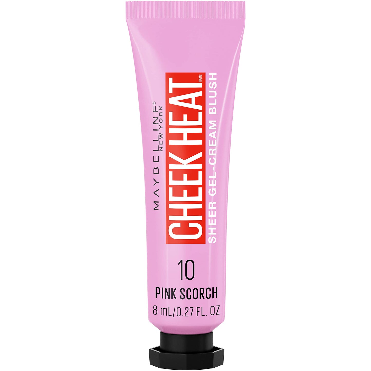 Maybelline Cheek Heat Gel-Cream Blush Makeup, Lightweight, Breathable Feel, Sheer Flush Of Color, Natural-Looking, Dewy Finish, Oil-Free, Pink Scorch, 1 Count