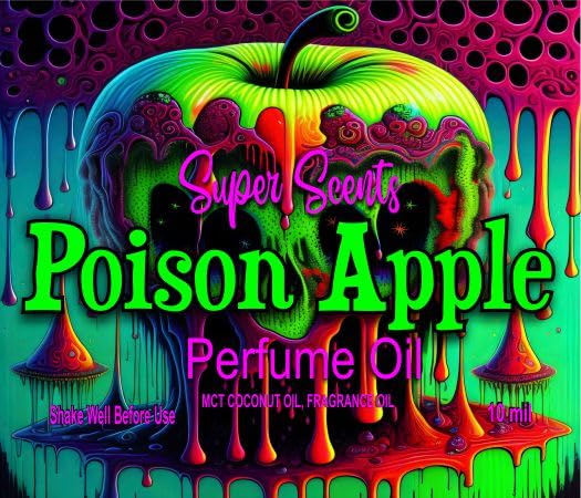 Poison Apple Perfume Oil Fragrance Roll On 10ml Strong Unique Scent by Super Scents Green Apple with a touch of Patchouli