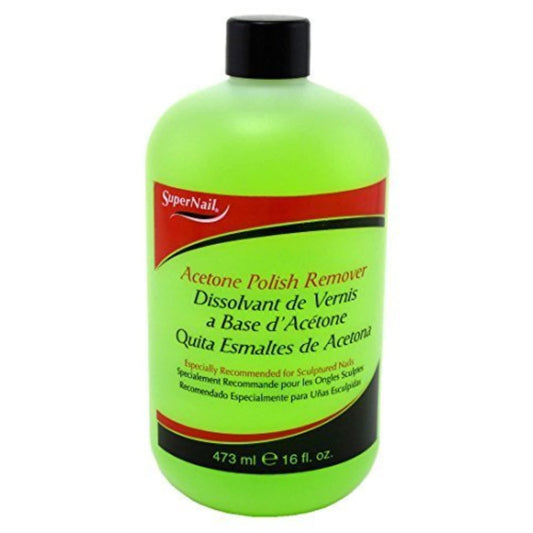 Super Nail Acetone Polish Remover, Clear, 16 Fl Oz