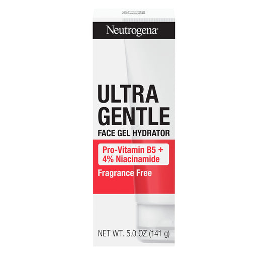 Neutrogena Ultra Gentle Face Gel Hydrator With Pro-Vitamin B5 & 4% Niacinamide Designed For Acne-Prone Skin, Lightweight Gel Cre