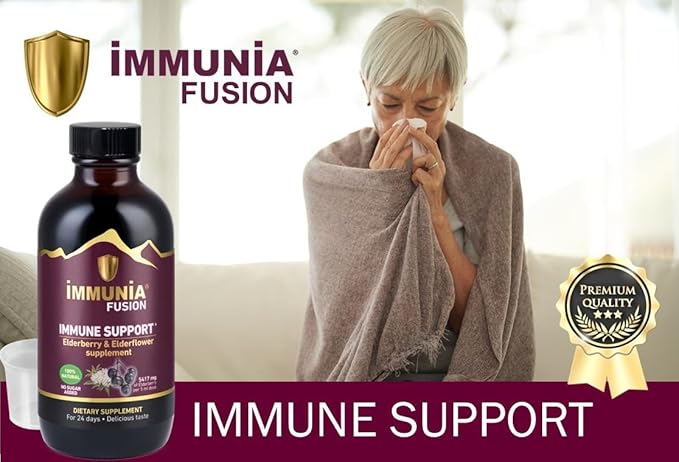 Immunia Fusion - Enhance Your Immune Support. A Powerful Formula Made with elderberries, elderflowers, and Blue Fruits Rich in polyphenols. A Concentrated antioxidant Formula. (3-Pack)
