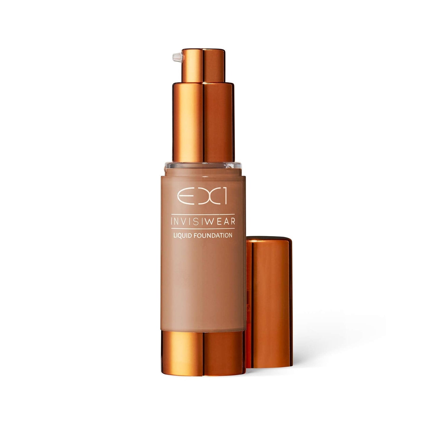 EX1 Cosmetics Invisiwear Liquid Full Coverage Foundation Makeup Shade 13.0 - Vegan, Oil and Fragrance Free, Dermatologically and Clinically Tested