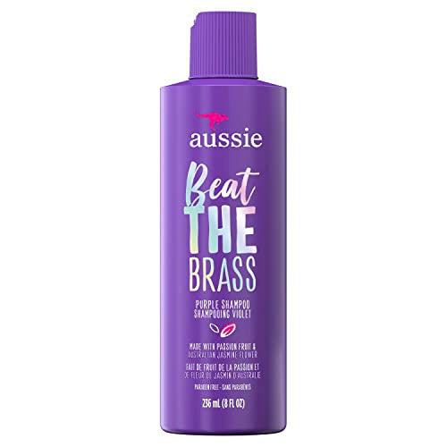 Aussie Beat The Brass Paraben-Free Purple Shampoo For Color-Treated Hair, 8 Fl Oz