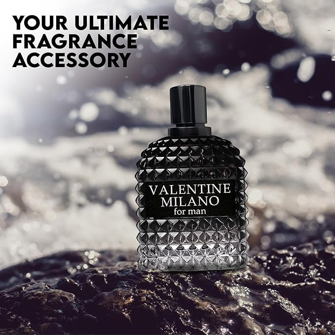 Fragrance for Men VALENTINE MILANO Eau de Parfum Natural Spray Men Cologne Masculine Scent 3.4 Fl Oz/100ML