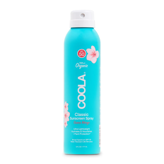Coola Organic Sunscreen Spf 50 Sunblock Spray, Dermatologist Tested Skin Care For Daily Protection, Vegan And Gluten Free, Guava