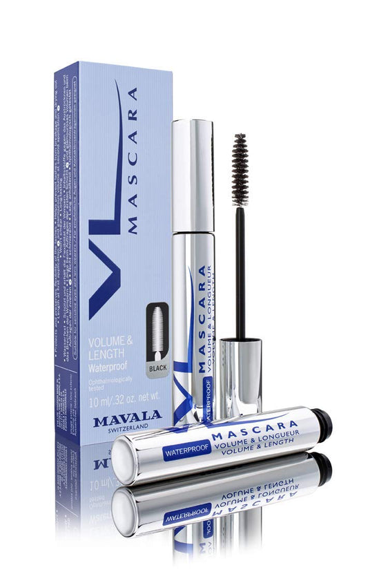 Mavala Mascara Volume & Length Waterproof, Midnight Blue, 0.32 Ounce