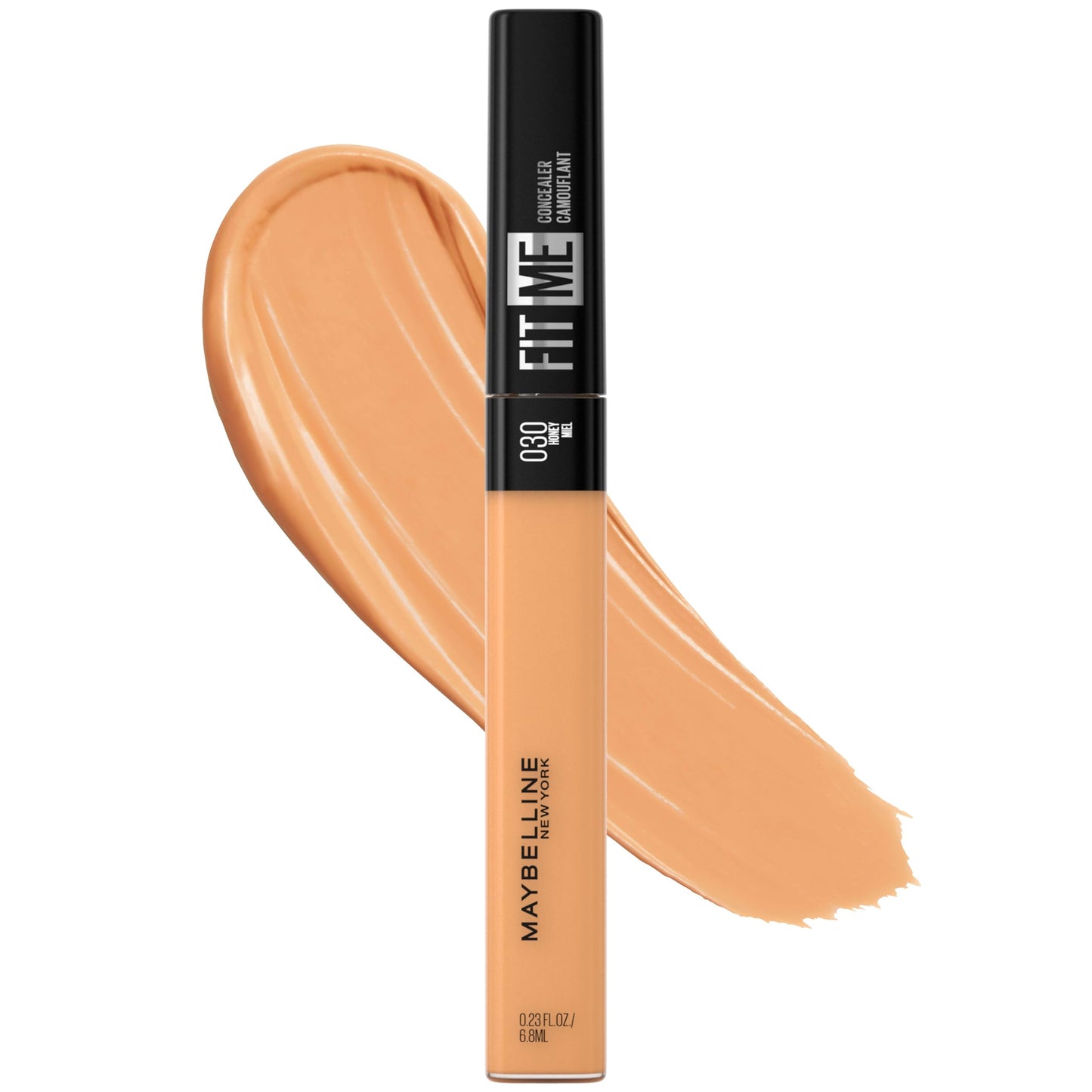 Maybelline New York Fit Me Liquid Concealer Makeup, Natural Coverage, Lightweight, Conceals, Covers Oil-Free, Honey, 1 Count (Pa