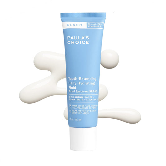 Paula'S Choice Resist Daily Hydrating Fluid Face Moisturizer Spf 50, Uva & Uvb Protection, Chamomile & Vitamin E, Sunscreen For