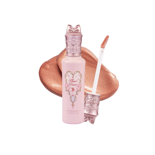 Flower Knows Midsummer Fairytales Liquid Highlighter,Shimmering Face & Body Illuminator,Glow Finish,Blendable & Long-lasting Radiance for Women & Girls(02 Sunset Forest)