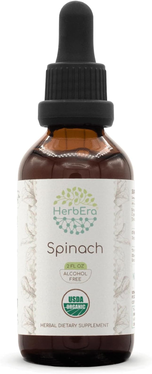 Spinach B60 USDA Organic Tincture | Alcohol-Free Extract, High-Potency Herbal Drops | Certified Organic Spinach (Spinacia oleracea) Dried Leaf (2 oz)