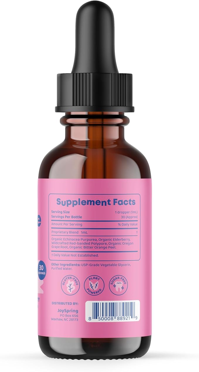 JoySpring Immune Drops & Gummies Bundle | Kids Vitamins Naturally Sourced, Non-GMO, Non-Alcoholic Liquid Formula, Immunity Health Support | Vegan & Vegetarian Supplements