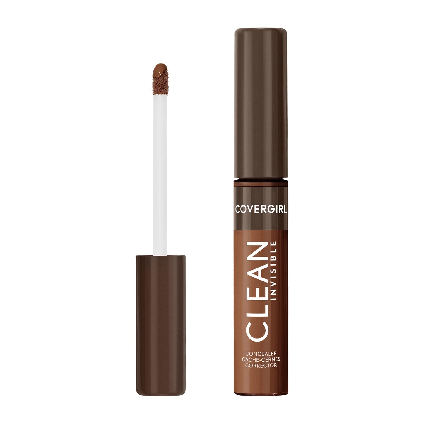 Covergirl Clean Invisible Concealer, Lightweight, Hydrating, Vegan Formula, Deep Bronze 190, 0.23Oz