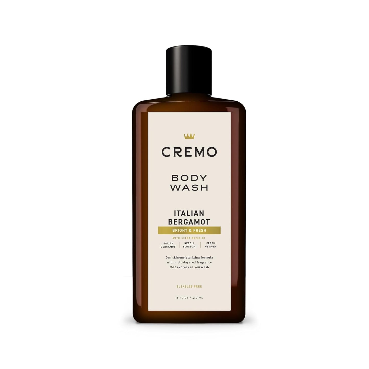 Cremo Body Wash for Men | Italian Bergamot & Neroli Blossom | 16 Fl Oz