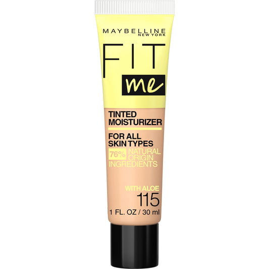 Maybelline Fit Me Tinted Moisturizer, Natural Coverage, Face Makeup, 115, 1 Count