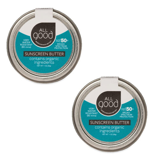 All Good Zinc Butter Sunscreen - Travel Size, Zinc Oxide Face, Nose, Ears Sunscreen, Uva/Uvb Broad Spectrum Spf 50+ Water Resist