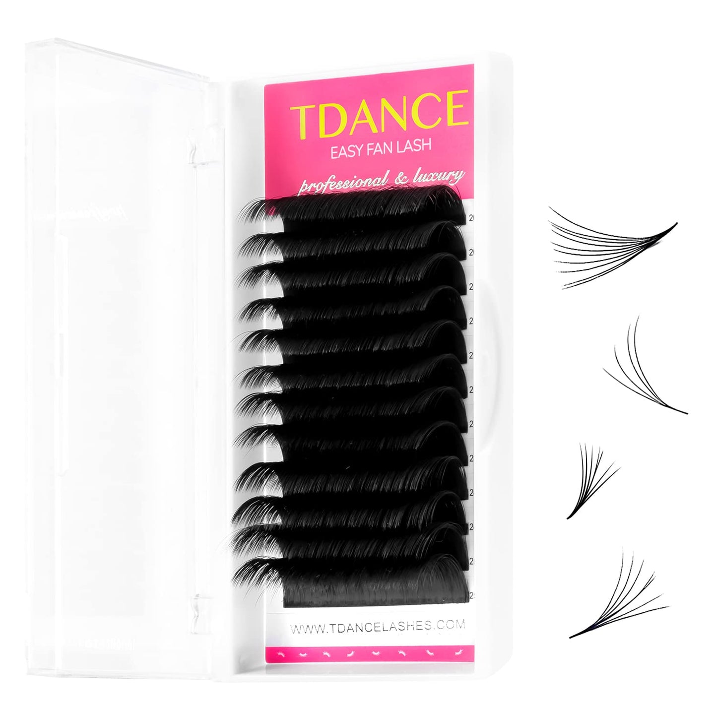 Tdance Eyelash Extension Supplies Rapid Blooming Volume Eyelash Extensions Thickness 0.07 D Curl Mix 20-25Mm Easy Fan Volume Las