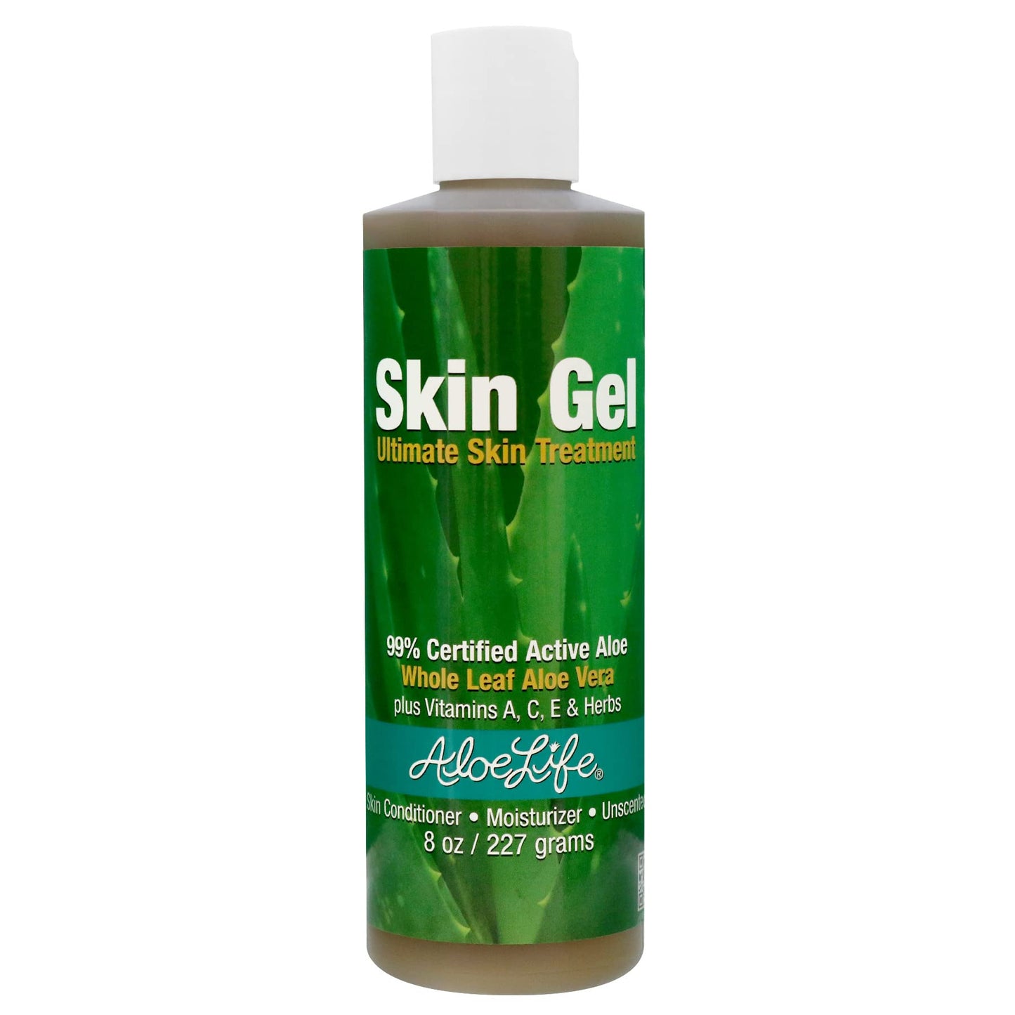 Aloe Life - Skin Gel & Herbs Ultimate Skin Treatment, 99% Certified Organic Whole Leaf Aloe Vera, Vitamins C, A, & E, Head-to-To