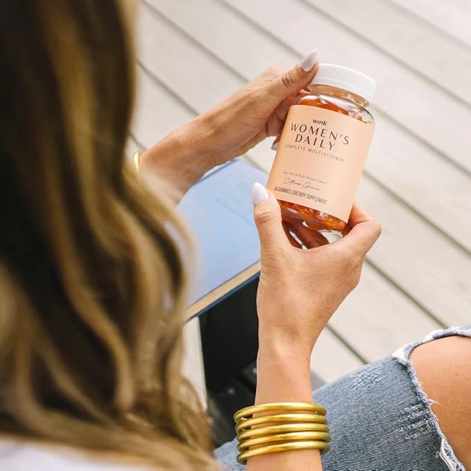 Wink Well Women's Daily Complete Multivitamin Gummy for Glowing Skin, Full Hair and Strong Nails with Immune System Support, 60 Count