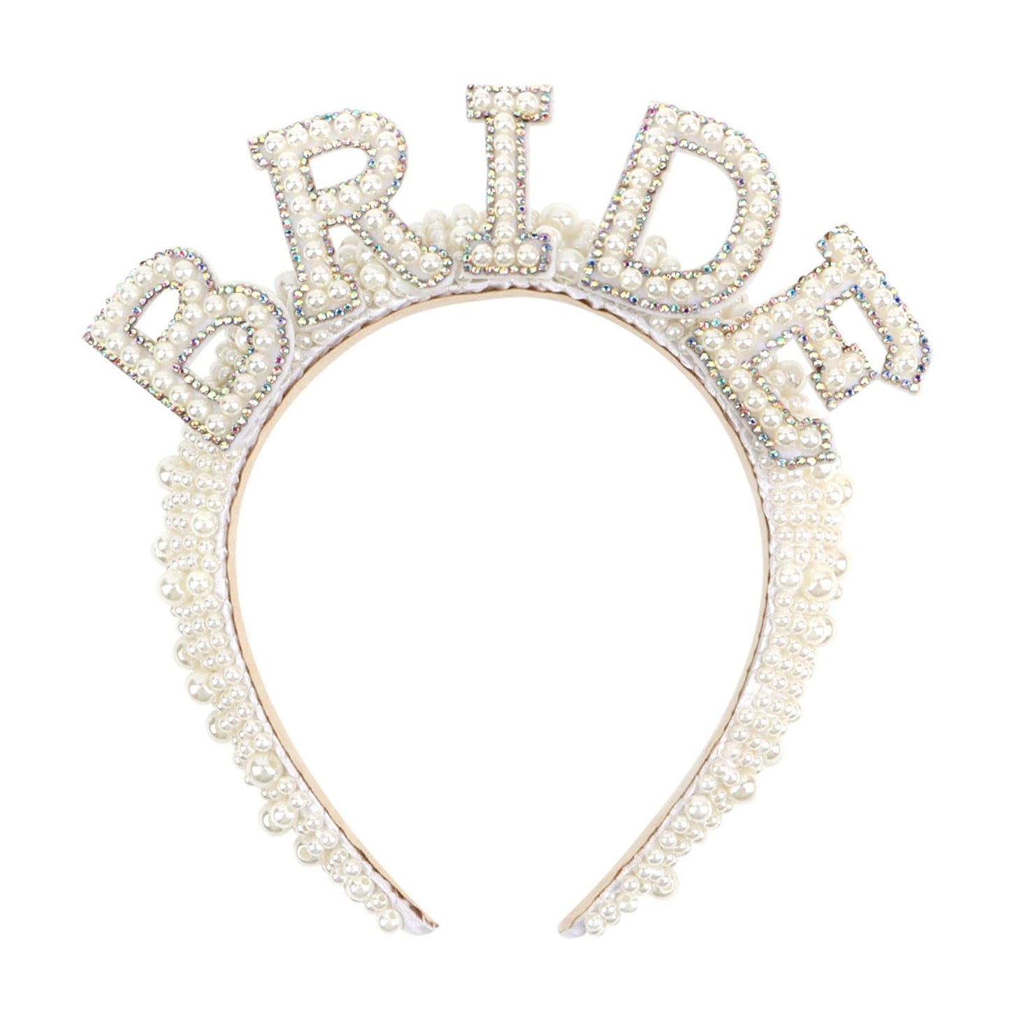 Casoty Pearl Bride Headband, Bachelorette Party Decorations, Bride To Be Headband, Bride Headband Wide Pearl Headband For Bachel