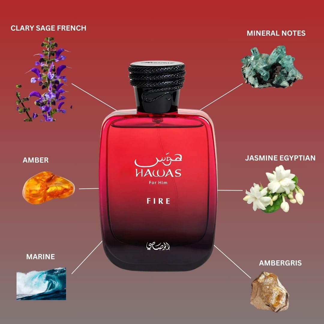 Hawas For Him & Hawas Fire Eau De Parfum Spray | 100ML | Fresh Masculine Scents