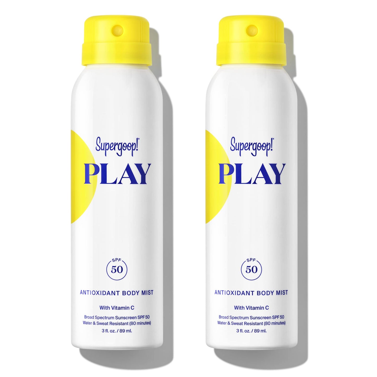 Supergoop! Play Spf 50 Antioxidant Body Mist W/Vitamin C, 3 Fl Oz - 2 Pack - Broad Spectrum Sunscreen Spray For Sensitive Skin -