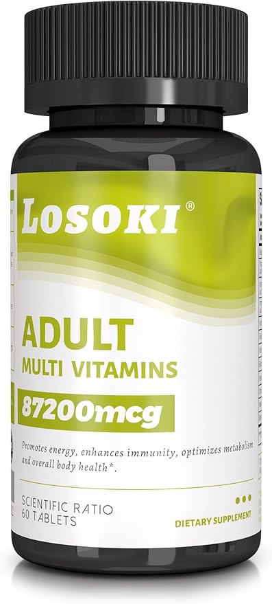 Adult Multi Vitamins - Comprehensive Daily Multivitamin Supplement for Men and Women - 60 Tablets for Enhanced Energy, Vitality, and Immune Support