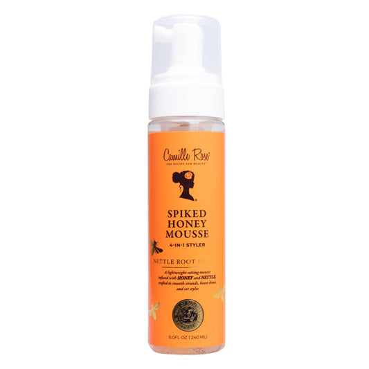Camille Rose Spiked Honey Mousse, 4-in-1 Hair Styler with Nettle Root, to Nourish and Hydrate Strands, Define Curls, and Add shi