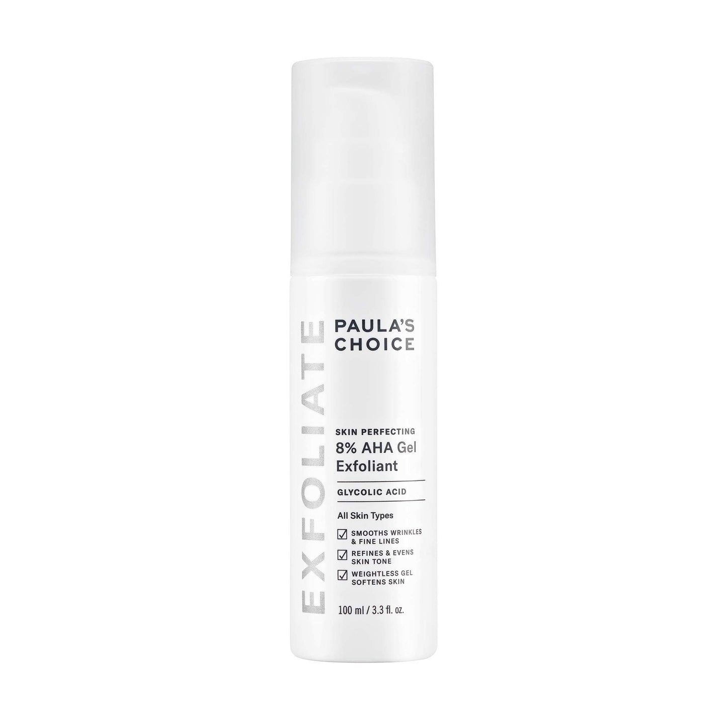 Paula'S Choice Skin Perfecting 8% Aha Gel Exfoliant With Glycolic Acid Chamomile & Green Tea, 3.3 Ounce Pump Leave-On Gentle Exf