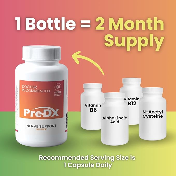 Nerve Support Supplement - Advanced L-Methylfolate Multivitamin w/Vitamin B-Complex & More for Resistance Enhancement - 3rd Party Tested L-methylfolate Supplement - 60 Capsules