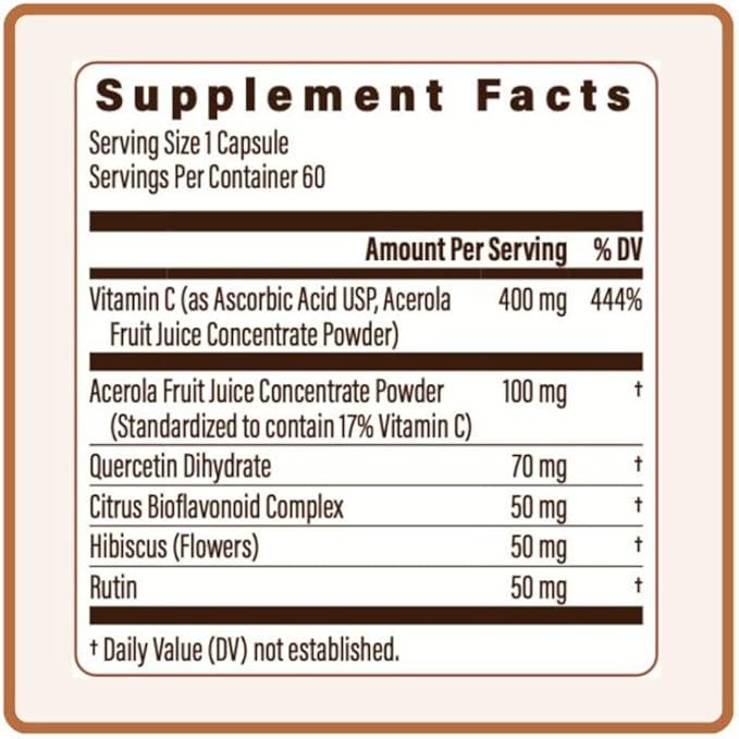 | Vitamin C Complex | 400mg Vitamin C with Acercola & Citrus Bioflavonoids + Proteo-Zinc Chelated Zinc for Immune Health