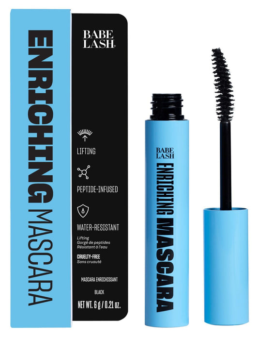 Babe Original Enriching Mascara - Smudge Proof, Long Lasting No Clump Formula, Buildable Volume, Water Resistant, Dramatic Black