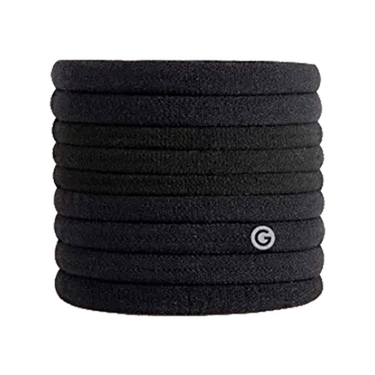 Gimme Beauty - Fine Hair Ties - Black Onyx - Seamless, No Break Microfiber Elastic Hair Ties - Firm Yet Gentle Hair Accessories