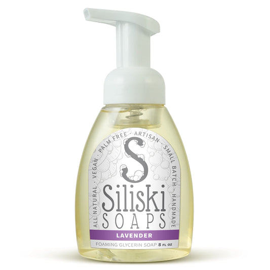 Simple Skincare By Siliski Foaming Glycerin Soap, All Natural, Vegan And Palm Free - Lavender, 8 Fl Oz
