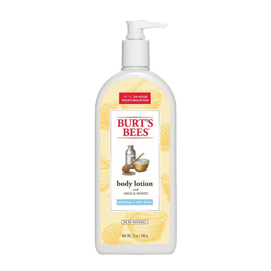 Burt's Bees Milk and Honey Body Lotion, 12 Ounces (Pack of 3)