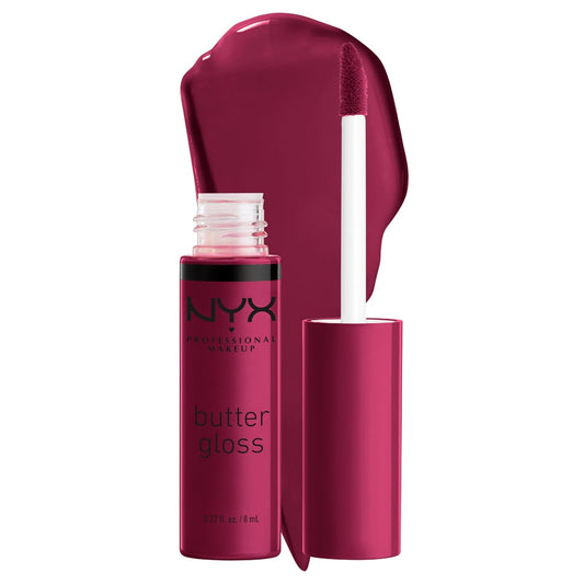 NYX Butter Gloss | Non-Sticky Lip Gloss in Devil's Food Cake - Deep Plum