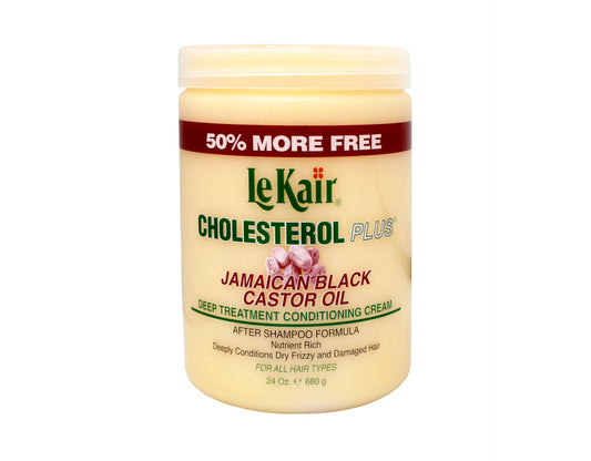 Le Kair Cholesterol Plus Jamaican Black Castor Oil Deep Treatment Conditioning Cream 24 Oz.